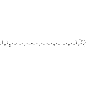 BocNH-PEG8-CH2CH2COONHSCas:2009357-80-4